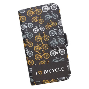 iPhone12 mini　スマホケース 手帳型 プリントケース 自転車 サイクリング パターン画 おしゃれ