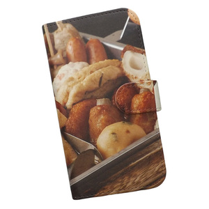 iPhone12 mini　スマホケース 手帳型 プリントケース おでん フード 食べ物