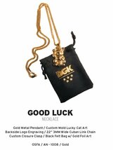 【DGK 】GOOD LUCK　ネックレス　ゴールドフォイル　招き猫_画像1