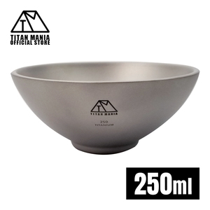 TITAN MANIA titanium mania tea .S titanium made super light weight 250ml two -ply structure tableware bowl soup bowl porcelain bowl storage sack attaching camp supplies 