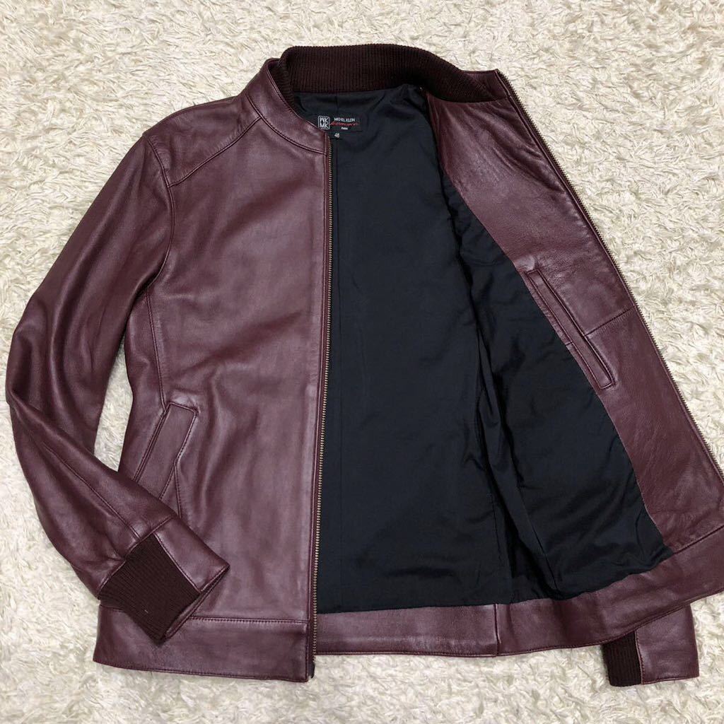 安い 売上 - MICHEL KLEINミッシェルクラン レザージャケット 豚革 38