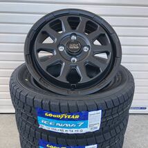 新品スタッドレス◆155/65R14◆グッドイヤーアイスナビ7◆タント ワゴンR NBOX スペーシアスペーシア マッドクロスレンジャー　ブラック_画像2