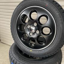 ララパームオーバル◆新品スタッドレス◆155/65R14◆グッドイヤーアイスナビ8◆NBOXタントワゴンRラパンアルトトスペーシア　ブラック_画像2