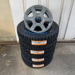 TOYOオープンカントリー225/70R16◆16×5.5J+22◆《CST ZERO-1HYPER J6》ジムニー　セメントグレー　JBJA ハイパー　ホワイトレター