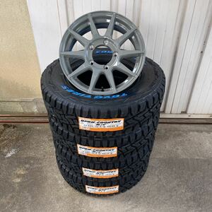 TOYOオープンカントリー225/70R16◆16×5.5J+22◆《CST ZERO-1HYPER XJ》ジムニー　セメントグレー　JBJA ハイパー　ホワイトレター