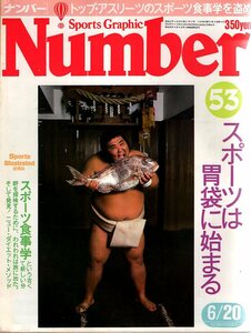 雑誌Sports Graphic Number 53(1982.6/20号)◆スポーツは胃袋に始まる/トップ・アスリートの食事学/朝汐/ジャンボ鶴田/江川卓/竹園旅館◆