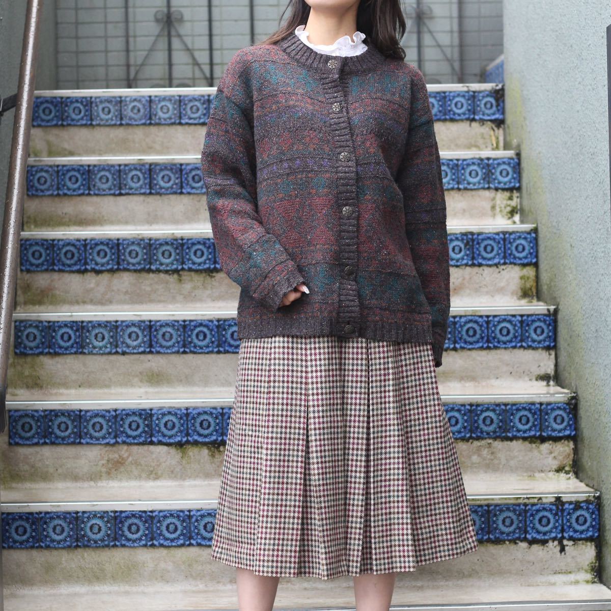 PayPayフリマ｜USA VINTAGE LEGACY FRONT BUTTON DESIGN LONG SKIRT 