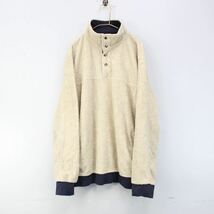 USA VINTAGE JACHS 2TONE HALF BUTTON DESIGN FLEECE JACKET/アメリカ古着2トーンハーフボタンデザインフリースジャケット_画像4