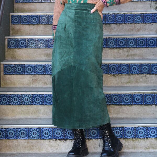 USA VINTAGE GITANO LEATHER TIGHT LONG SKIRT/アメリカ古着レザータイトロングスカート