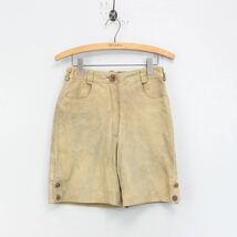 EU VINTAGE NATURAL LIFE TYROLEAN LEATHER SHORTS/ヨーロッパ古着チロリアンレザーショーツ(ショートパンツ)_画像4