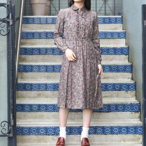 RETRO VINTAGE Bana Paul PAISLEY PATTERNED ONE PIECE/レトロ古着ペイズリー柄ワンピース