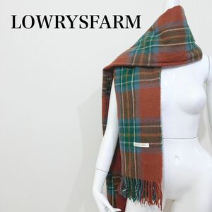 LOWRYSFARM ローリーズファーム マフラー ブランケット チェック柄 オーバーチェック肉厚 防寒 ひざ掛け レディース ロング 大きいサイズ