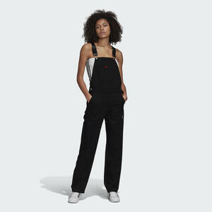  Adidas Originals Dungaree overall Street fashion coveralls lady's WOMEN R.Y.V. IYG47 GD3877 BLACK 2XL