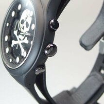 【未使用品】 GSX WATCH JAPAN SMART スマート AOB #41 スカルデザイン ラバー 樹脂 Dバックル QZ デイト 箱 付 メンズ 腕時計 「20522」_画像4