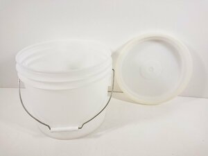 トスロン 密閉容器 バケツ 12L 半透明 蓋つき 保存容器 保管容器 釣り周辺道具 密閉タンク 液体保存 ユーズド