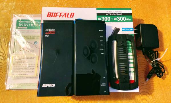 【ジャンク・美品】バッファロー/BUFFALO AirStation 無線LAN親機 WZR-600DHP