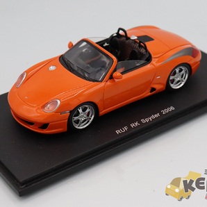 USED S=1/43 Spark スパーク S0712 Porsche ポルシェ RUF RK Spyder スパイダー Orange オレンジ 2006 中国製 現状渡しの画像1