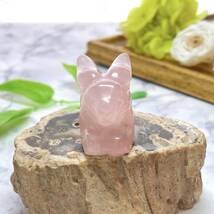 【RE4675】ローズクォーツ＊うさぎ＊干支＊置物＊動物＊Rose quartz＊Rabbit_画像2