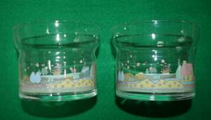 食器 ガラス 「レリッシュポット」 2個セット ピクルス入れ 小物入れ 昭和レトロ コレクション 日本製 ミルキーカラー 未使用品
