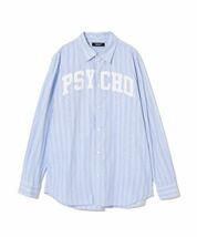 undercover PSYCHO ST SHIRT サイズ 4 Blue ST ストライプ シャツ アンダーカバー サイコ ブルー_画像2