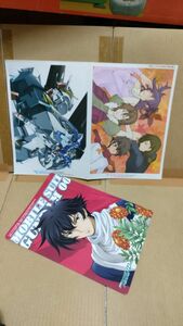 ◆『機動戦士ガンダムOO　雑誌付録　両面ステッカー＋下敷き 2点セット』◆　