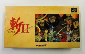 SFC.Ⅱ Spirits [ZAN] box * instructions attaching Wolf team Super Famicom soft [ka906]