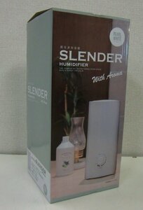 超音波加湿器 SLENDER アロマトレー付 パールホワイト H40050【キ286】