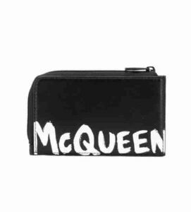  regular new goods 20SS ALEXANDER McQUEEN Alexander McQueen graph .ti Logo leather coin card f rug men to case purse 