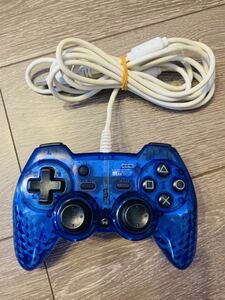 PS3 HORI PAD 3 MINI コントローラー クリア ブルー 青 コントローラ プレステ3 PlayStation USB