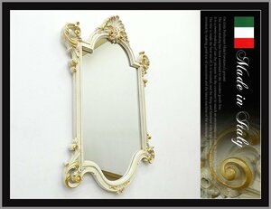◆JB773◆美品◆イタリア製◆エレガント◆ミラー◆壁掛け鏡◆一面鏡◆ウォールミラー◆姿見◆レリーフ◆彫刻◆ヨーロピアンクラシック