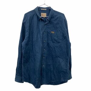 Woolrich ボタンダウンシャツ XLサイズ ウールリッチ シャモアクロス ブルー 古着卸 アメリカ仕入 t2212-3425