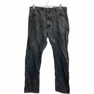 Wrangler カウボーイ ロングパンツ W37 ラングラー ビッグサイズ ブラック 古着卸 アメリカ仕入 2212-690