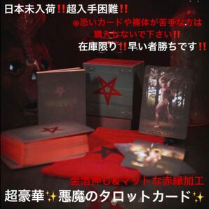 日本未入荷超超入手困難正規品 豪華赤縁 悪魔のタロット（タロットカード☆オラクルカード）