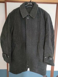 UNIQLO ユニクロ ウールハーフコート Mサイズ（実質L相当） DARK GRAY ダークグレー タグあり ウール コート 定価7900円+税