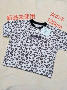 【新品未使用】【タグ付き】　　　　　　　　　アニマル柄Tシャツ　120cm 女の子