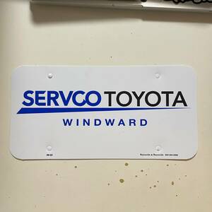 SERVCO TOYOTA WINDWARD ハワイ サーフコ トヨタ ウィンドワード ナンバー インナープレート HILIFE UDOWN IN4MATION 808ALLDAY USDM HDM