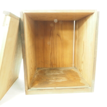昭和ビンテージ 本木漆芸 吸物膳三膳揃え 木箱付き 一辺の長さ28.5cm 高さ5cm 木製の質素でしっかりした作りが味わいの吸物膳です。 TAK501_画像9