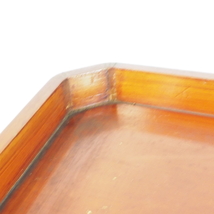 昭和ビンテージ 本木漆芸 食膳十膳揃え 木箱付き 一辺の長さ30cm 高さ17cm 木製の質素でしっかりした作りが味わいの食膳です。 TAK501_画像5