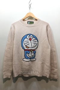 ..) Doraemon x Gucci GUCCI wool knitted sweater light beige domestic regular 655654 lady's S * tag fray 