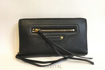 二子玉) BALENCIAGA バレンシアガ NEO CLASSIC ネオクラシック ラウンドファスナー長財布 ブラック 640115 15Y0I 1000 極美品_画像3