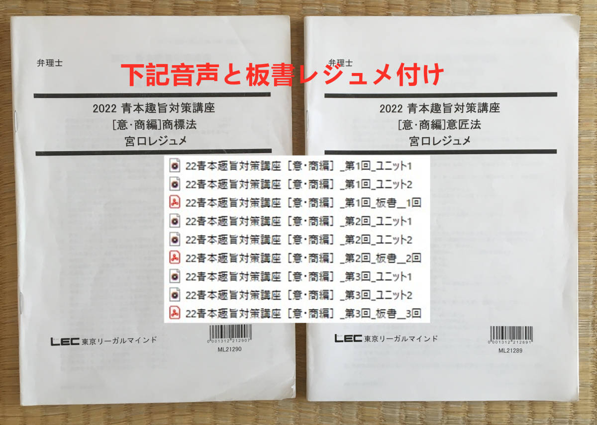 2021 弁理士 青本趣旨対策講座 特実・意匠・商標の全セット 青本重要