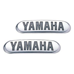 * Yamaha эмблема 2 листов эллипс серебряный *1/ оригинальный новый товар XS-1/TX650/TX750/DX/RX/RD/GX/RZ250/RZ350/RZV500R/RZ250R/SR400/ разрезные наклейки 