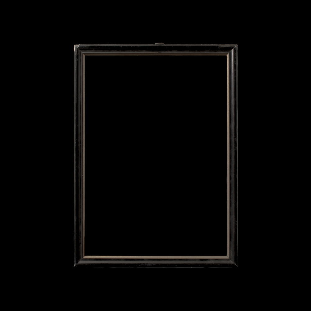Черная деревянная рама, Франция, Начало 20 века. (европейское искусство, Изобразительное искусство, антиквариат, антиквариат, рамки, картины), античный, коллекция, разные товары, другие