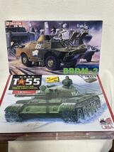 リンドバーグ　1／35 T-55 、DRAGON 1/35 BRDM-2 ソ連軍装甲偵察装甲車　ドラゴン　未開封　未組み立て　2個セット_画像1