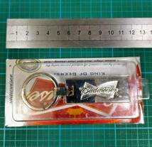  非売品 バドワイザー ビール キーホルダー 新品 ロゴ プレート Budweiser beer key ring holder chain strap mascot charms_画像1