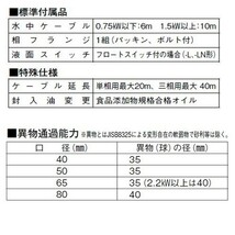 川本ポンプ カワペット WUO4-405-0.25SL 単相100V 50Hz 自動型 　送料無料 但、一部地域除 代引/同梱不可_画像3