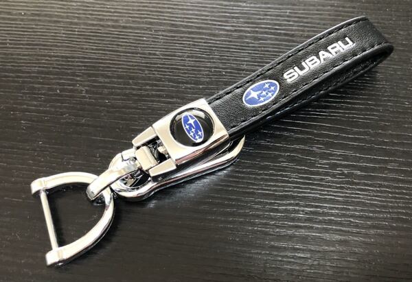 スバル キーホルダー 金具 高級牛革製 キーリング アクセサリー 銀色可選