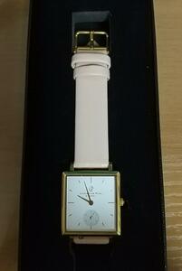 【ほぼ新品】クリスチャンポール 腕時計 レディース ピンクレザーベルト