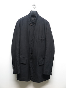 SALE40%OFF/nude:masahiko maruyama ・ヌード:マサヒコマルヤマ/Wool/Linen Double Cloth REVERSIBLE OVERSIZED JACKET/Black - Stripe・2