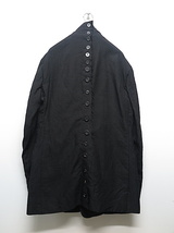 SALE40%OFF/nude:masahiko maruyama ・ヌード:マサヒコマルヤマ/Wool/Linen Double Cloth REVERSIBLE OVERSIZED JACKET/Black - Stripe・2_画像2